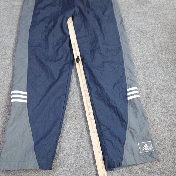 Adidas Mens Pants Large Blue Nylon Vintage Lined 1999 Drawstring - Picture 3 of 11